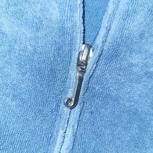 Juicy Couture Terry Cloth Zip-Up Jacket  Women's Size Medium "J" Zipper Charm - Picture 6 of 9